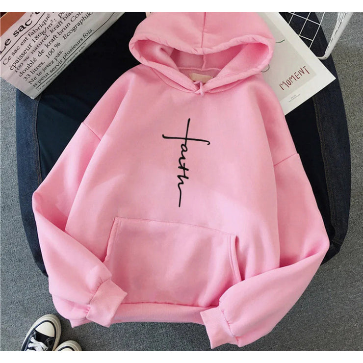 Spring New  Pattern Printed Hooded Sweatshirt Unisex Long