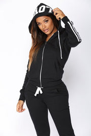 Pant Tops 2Pcs Set Women Ladies Tracksuit Crop Hoodies