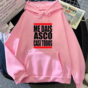 Letter Pattern Printed Hooded Sweatshirt Unisex Long Sleeve Casual