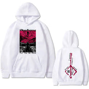Spring and Autumn  Blood Curse Print Hooded Sweatshirt Casual Unisex Long Sleeve Jacket Fashion