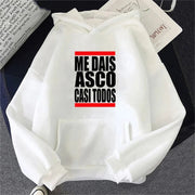 Letter Pattern Printed Hooded Sweatshirt Unisex Long Sleeve Casual