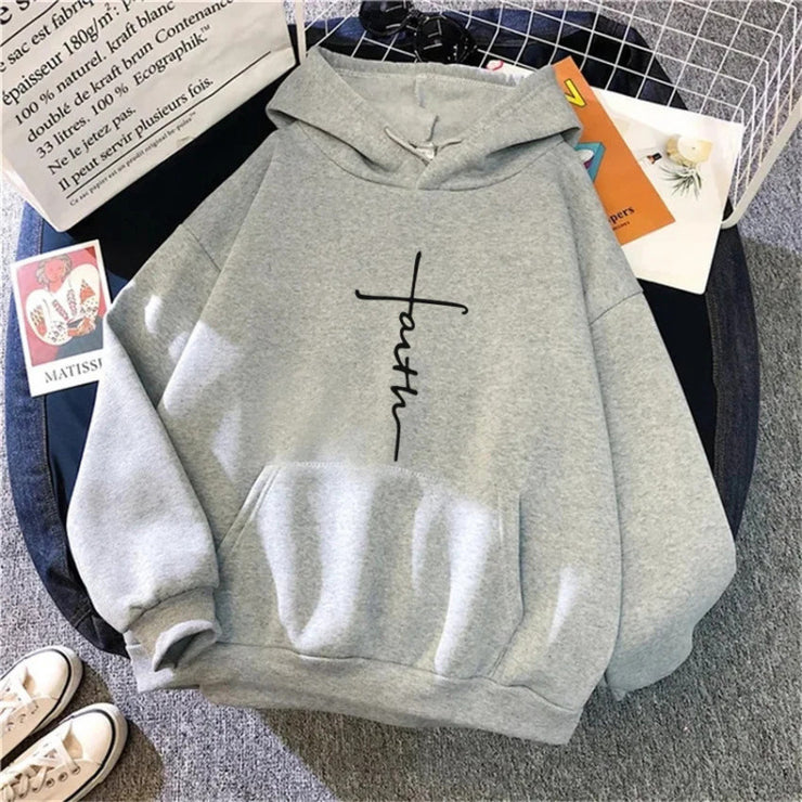 Spring New  Pattern Printed Hooded Sweatshirt Unisex Long