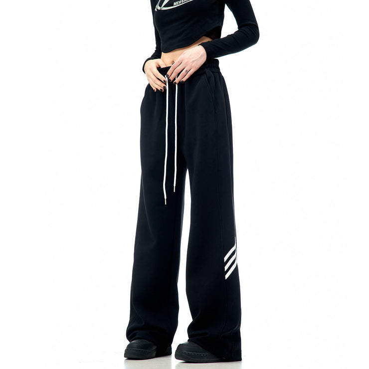 Long Pants for Men and Women Street Drawstring Dance Retro Drape
