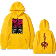 Spring and Autumn  Blood Curse Print Hooded Sweatshirt Casual Unisex Long Sleeve Jacket Fashion