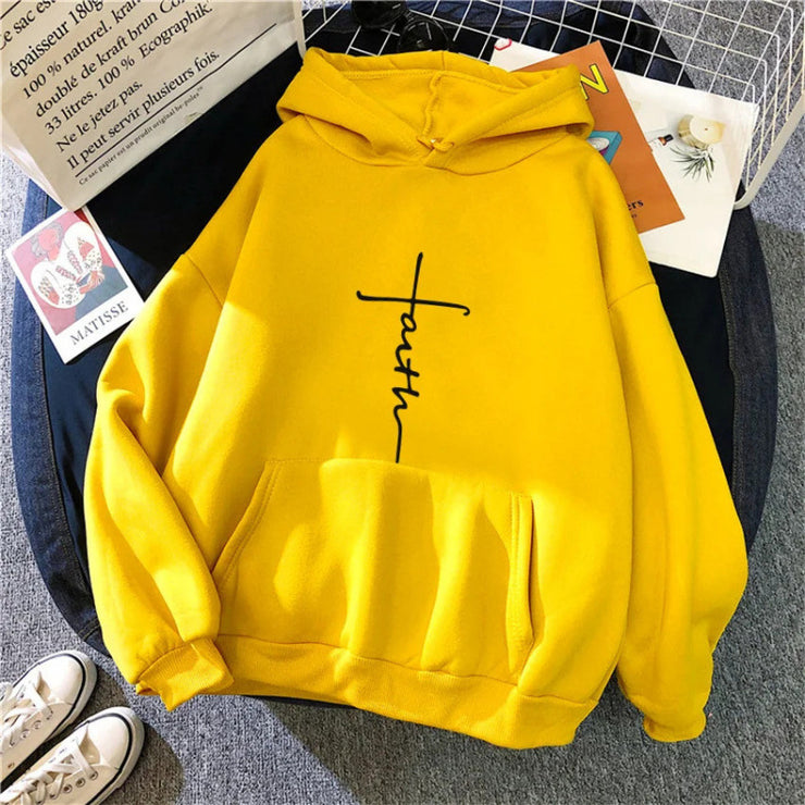 Spring New  Pattern Printed Hooded Sweatshirt Unisex Long