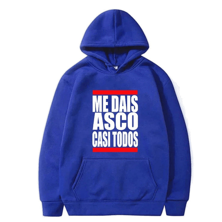 Letter Pattern Printed Hooded Sweatshirt Unisex Long Sleeve Casual