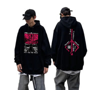 Spring and Autumn  Blood Curse Print Hooded Sweatshirt Casual Unisex Long Sleeve Jacket Fashion