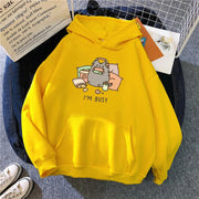 Cartoon Cute Printed Hooded Sweatshirt Unisex Long Sleeve Casual J