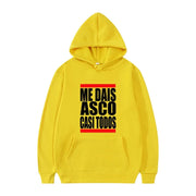 Letter Pattern Printed Hooded Sweatshirt Unisex Long Sleeve Casual