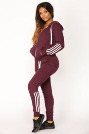Pant Tops 2Pcs Set Women Ladies Tracksuit Crop Hoodies