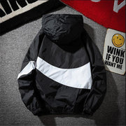 New Men Spring Fall Thin Hoodies Coats Long Sleeves Color Block