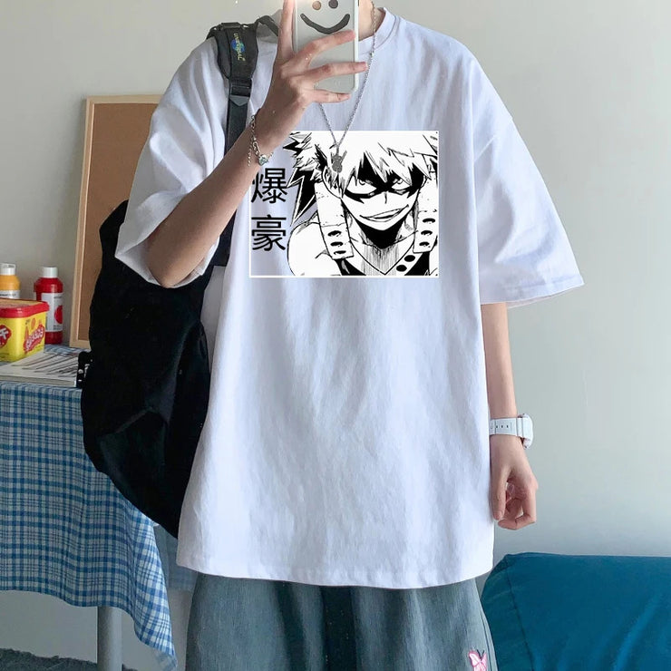 Anime My Hero Academia Printed Short Sleeve Casual Polyester
