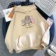 Cartoon Cute Printed Hooded Sweatshirt Unisex Long Sleeve Casual J