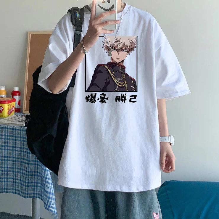 Anime My Hero Academia Printed Short Sleeve Casual Polyester