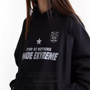 Vintage Washed Hooded Sweatshirt Jacket for Men and Women