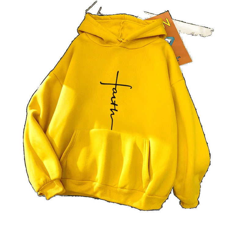 Spring New  Pattern Printed Hooded Sweatshirt Unisex Long