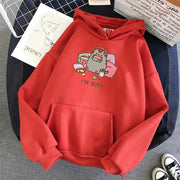 Cartoon Cute Printed Hooded Sweatshirt Unisex Long Sleeve Casual J