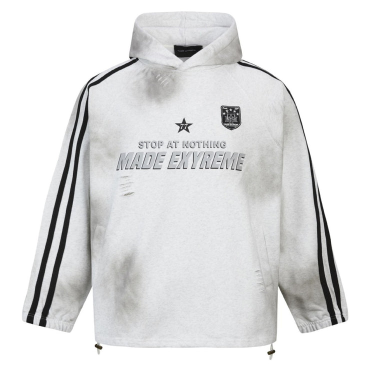 Vintage Washed Hooded Sweatshirt Jacket for Men and Women