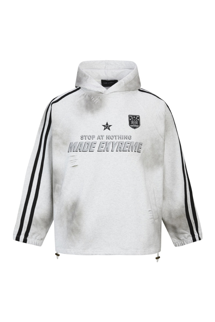 Vintage Washed Hooded Sweatshirt Jacket for Men and Women